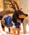 REINDEER DOGS FELT ORNEMENTS Gift Ideas Karma BLUE  