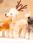 REINDEER DOGS FELT ORNEMENTS Gift Ideas Karma CREME  