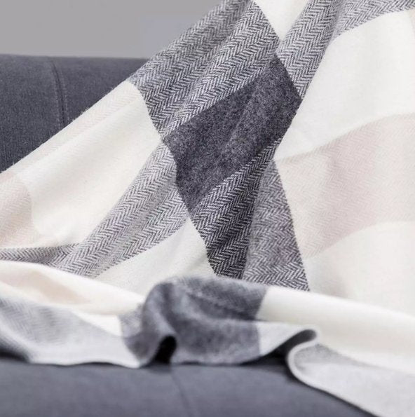 REVERSIBLE CLASSIC LAMBSWOOL THROW living-homeaccents FOXFORD   