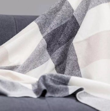 REVERSIBLE CLASSIC LAMBSWOOL THROW living-homeaccents FOXFORD   
