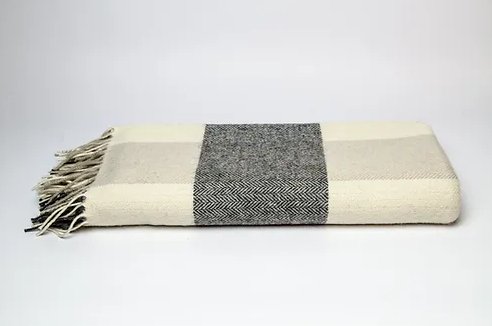 REVERSIBLE CLASSIC LAMBSWOOL THROW living-homeaccents FOXFORD   