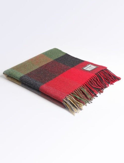 REVERSIBLE FOREST LAMBSWOOL THROW living-homeaccents FOXFORD   