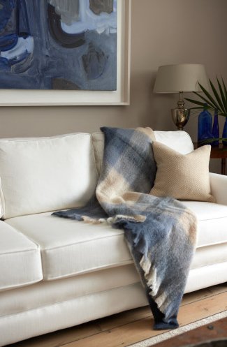 REVERSIBLE MOHAIR & WOOL THROW living-homeaccents FOXFORD   