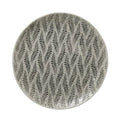 ROUND HANDED STAMPTED STONEWARE PLATE, 4 STYLES Dining-Kitchenware Creative Coop Feuille  