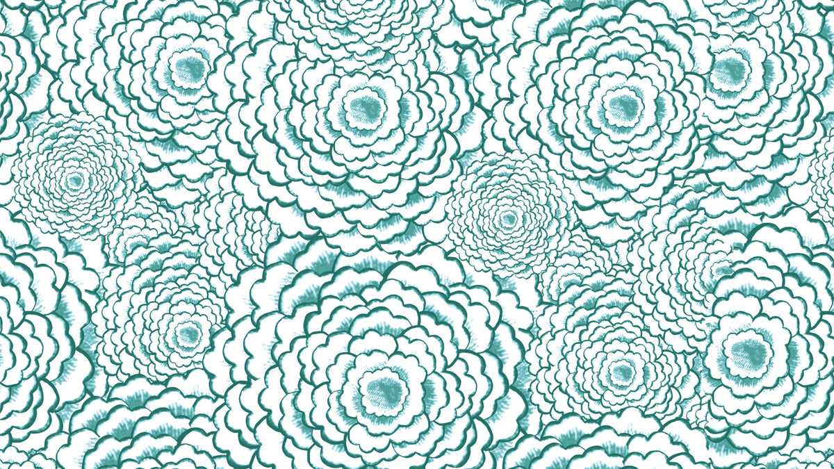 ROYAL ROAD WALLPAPER - PAPIER PEINT ROYAL ROAD walldecor-wallmurals NumerArt Pre-pasted wallpaper 2.2ft x 9ft wallpaper panel/Bande de 66cm x 274cm Turquoise