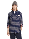 SCOTCH & SODA - ARCHIVE DOUBLE FACE TWILL CHECK Apparel & Accessories Scotch & Soda M Blue 