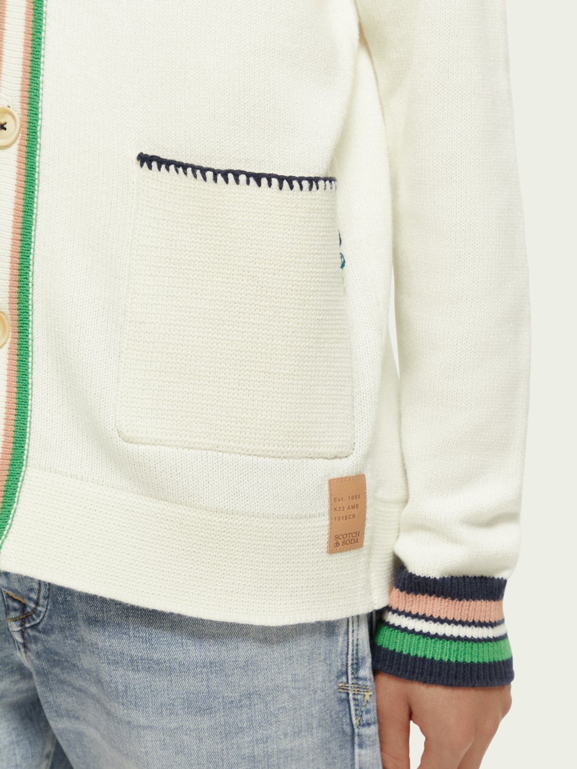 SCOTCH & SODA - Cardigan col V brodé men-accessories Scotch & Soda   