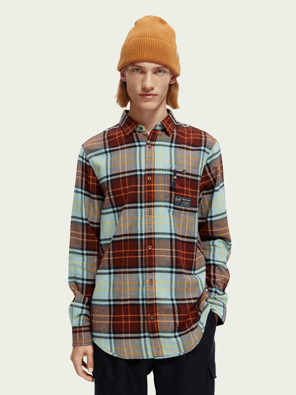SCOTCH & SODA - Chemise regular fit en flanelle brossée à carreaux men-accessories Scotch & Soda   