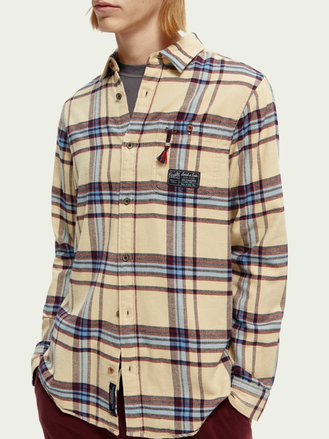 SCOTCH & SODA - Chemise regular fit en flanelle brossée à carreaux men-accessories Scotch & Soda   