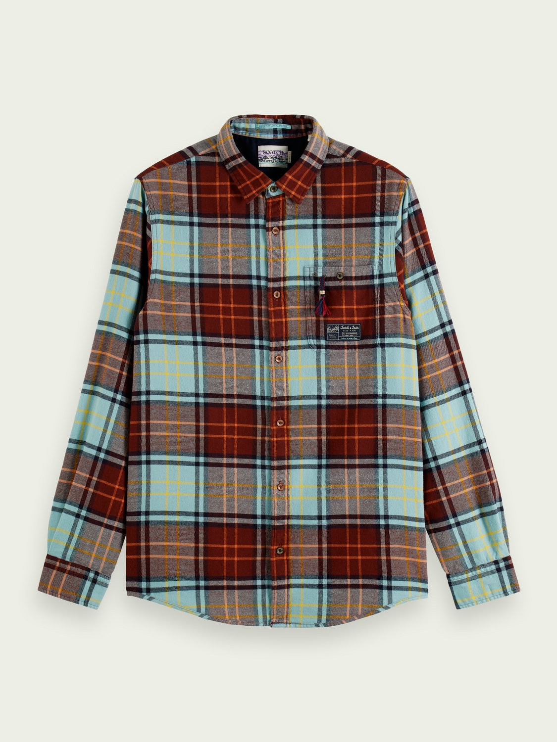 SCOTCH & SODA - Chemise regular fit en flanelle brossée à carreaux men-accessories Scotch & Soda S 0218 Combo B 