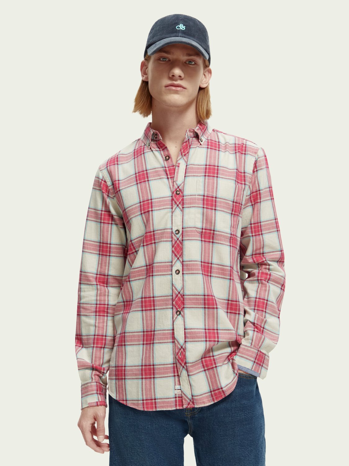 SCOTCH & SODA - Chemise regular fit légère à carreaux men-accessories Scotch & Soda   