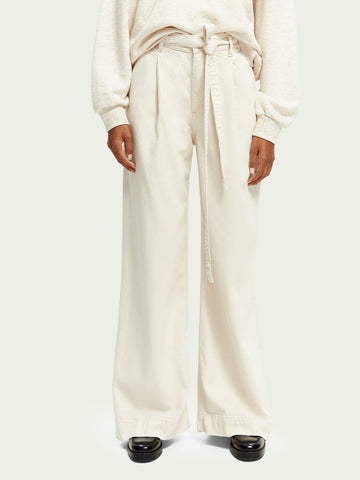 SCOTCH & SODA - Chino en jean large taille haute The Shore women-accessories Scotch & Soda   