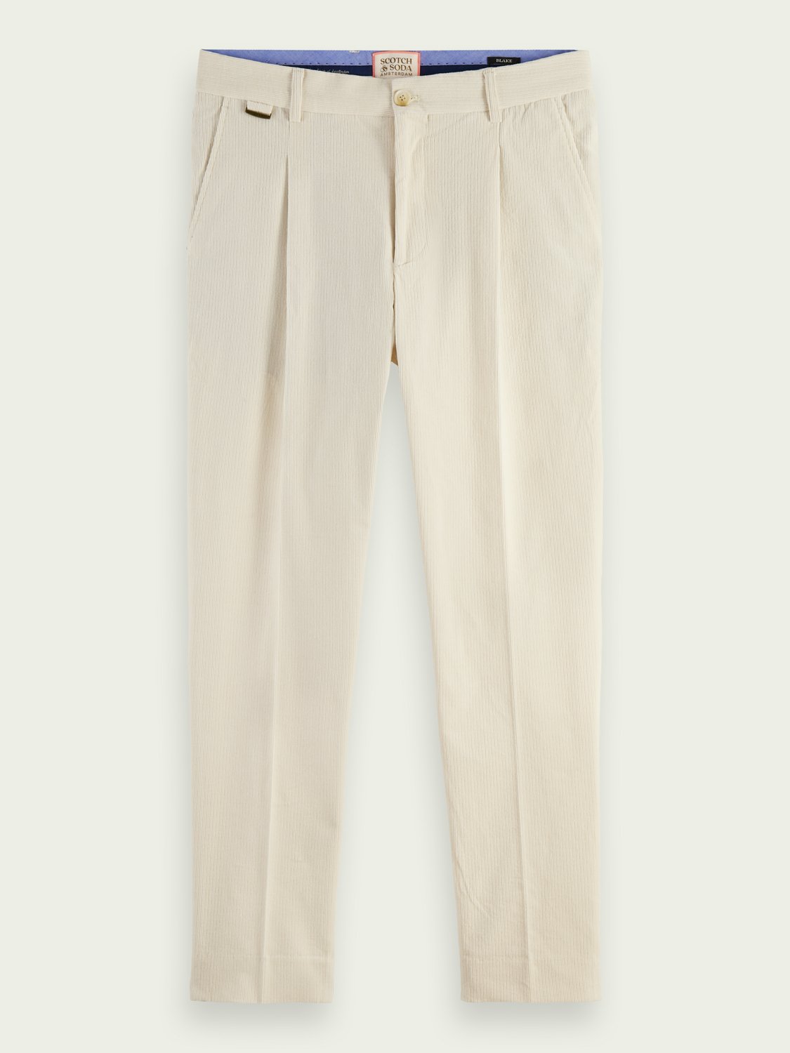 SCOTCH & SODA - Chino slim plissé en velours côtelé The Blake men-accessories Scotch & Soda 0086 Kit 32/34 
