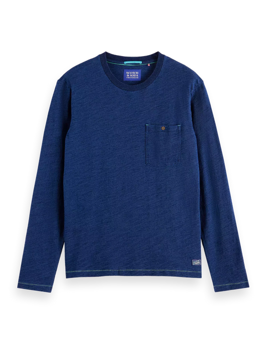 SCOTCH & SODA - Indigo long sleeve T-shirt in Organic Cotton Apparel & Accessories Scotch & Soda   