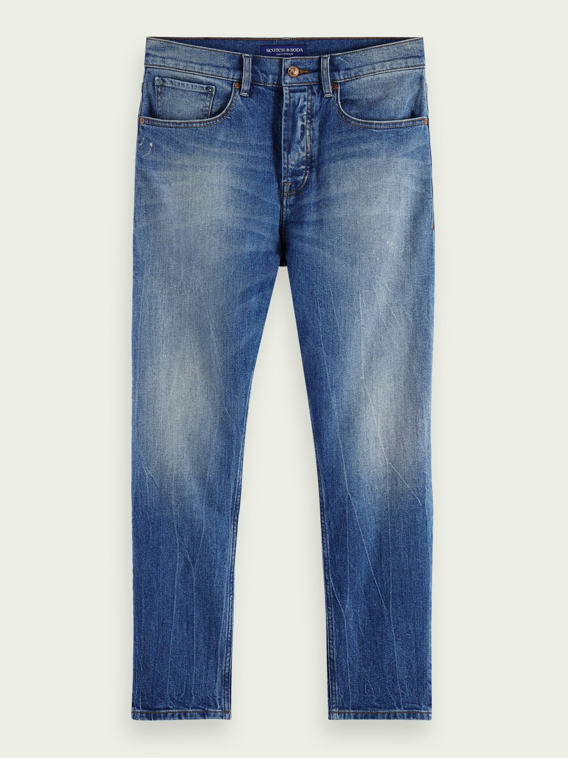 Scotch & Soda - Jean fuselé ample The Dean Jeans Scotch & Soda 29/30 Bleu galaxie 