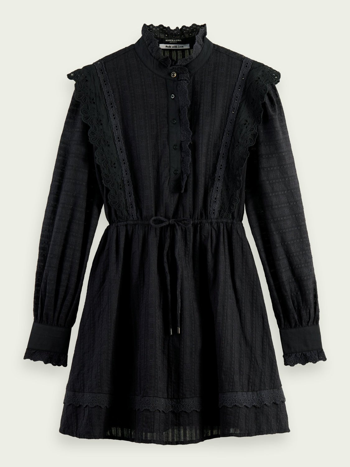 SCOTCH & SODA - Mini robe broderie anglaise women-accessories Scotch & Soda 32 0008 Noir 