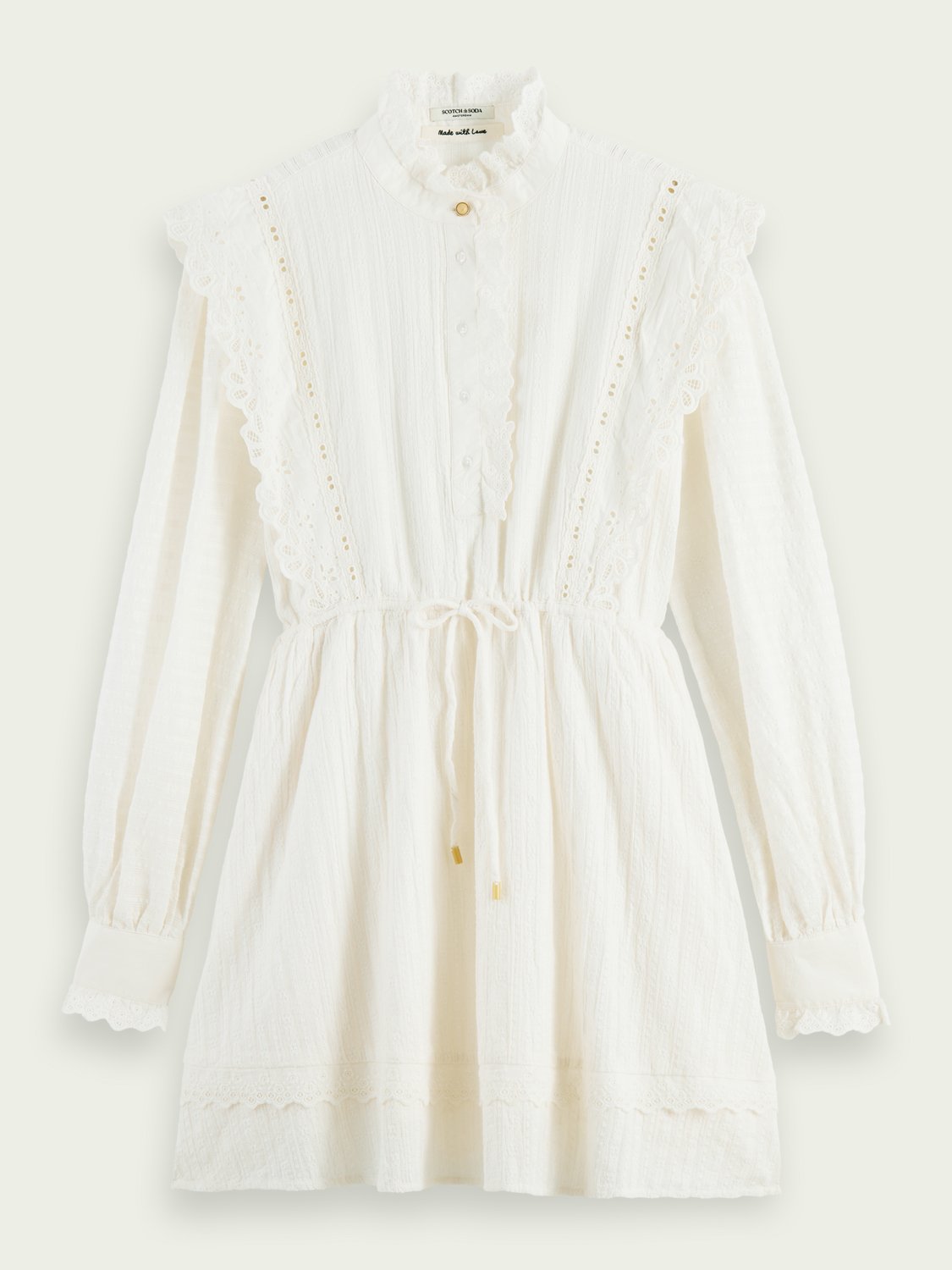 SCOTCH & SODA - Mini robe broderie anglaise women-accessories Scotch & Soda 32 5695 Vanille 