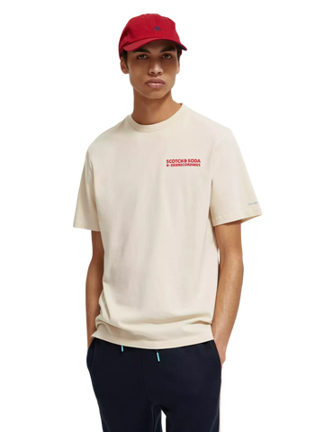 SCOTCH & SODA - Regular fit Cassette Artwork T-shirt T-shirt Scotch & Soda S Beige 