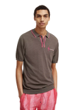 SCOTCH & SODA - Regular fit Knitted Polo Apparel & Accessories Scotch & Soda M Brown 