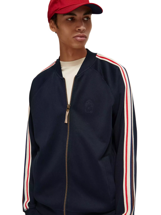 SCOTCH & SODA - Regular Fit Organic Cotton Taped Track Jacket jacket Scotch & Soda   