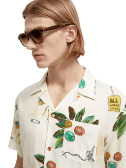 SCOTCH & SODA - Regular fit Printed Camp Shirt Apparel & Accessories Scotch & Soda   