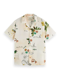SCOTCH & SODA - Regular fit Printed Camp Shirt Apparel & Accessories Scotch & Soda   