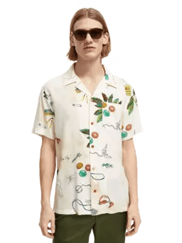 SCOTCH & SODA - Regular fit Printed Camp Shirt Apparel & Accessories Scotch & Soda   