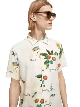 SCOTCH & SODA - Regular fit Printed Camp Shirt Apparel & Accessories Scotch & Soda   