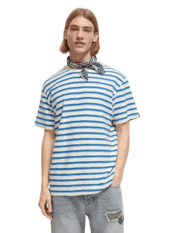SCOTCH & SODA - Relaxed fit striped T-shirt T-shirt Scotch & Soda S Blue/White 