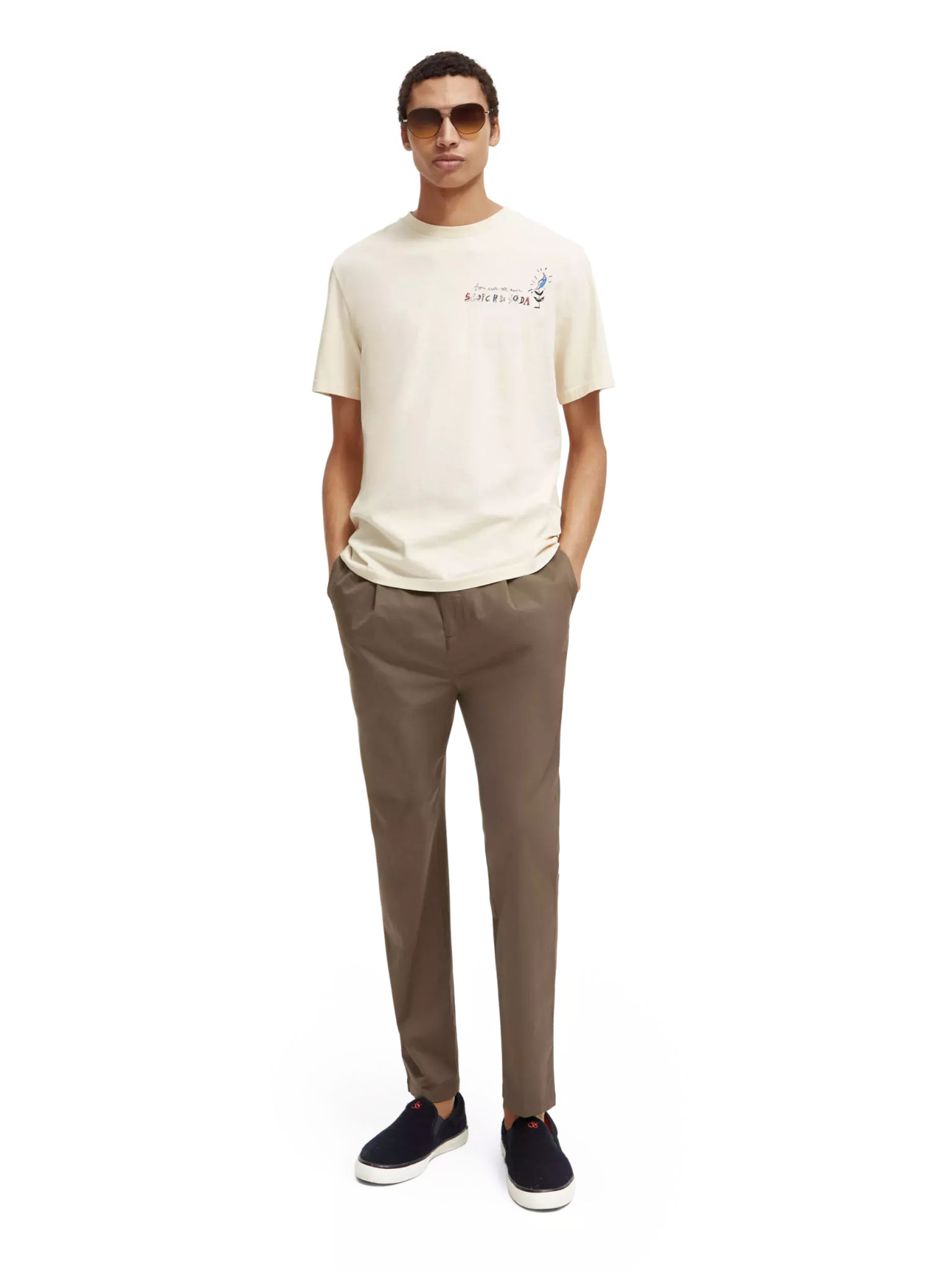 SCOTCH & SODA -  The Morton relaxed slim-fit poplin jogger Pants Scotch & Soda   