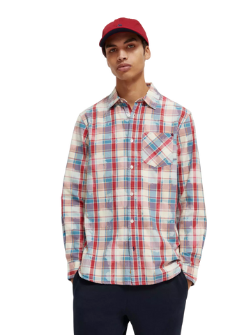 SCOTCH & SODA - Washed Checked Workwear Shirt shirt Scotch & Soda   