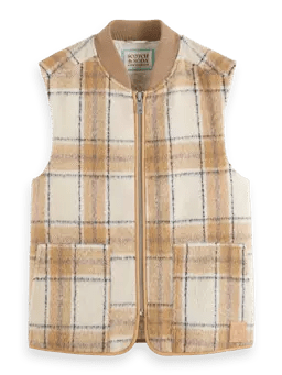 SCOTCH & SODA - Wool Blend zip-thru Check Gilet Apparel & Accessories Scotch & Soda   
