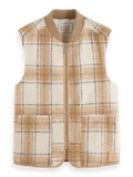 SCOTCH & SODA - Wool Blend zip-thru Check Gilet Apparel & Accessories Scotch & Soda   