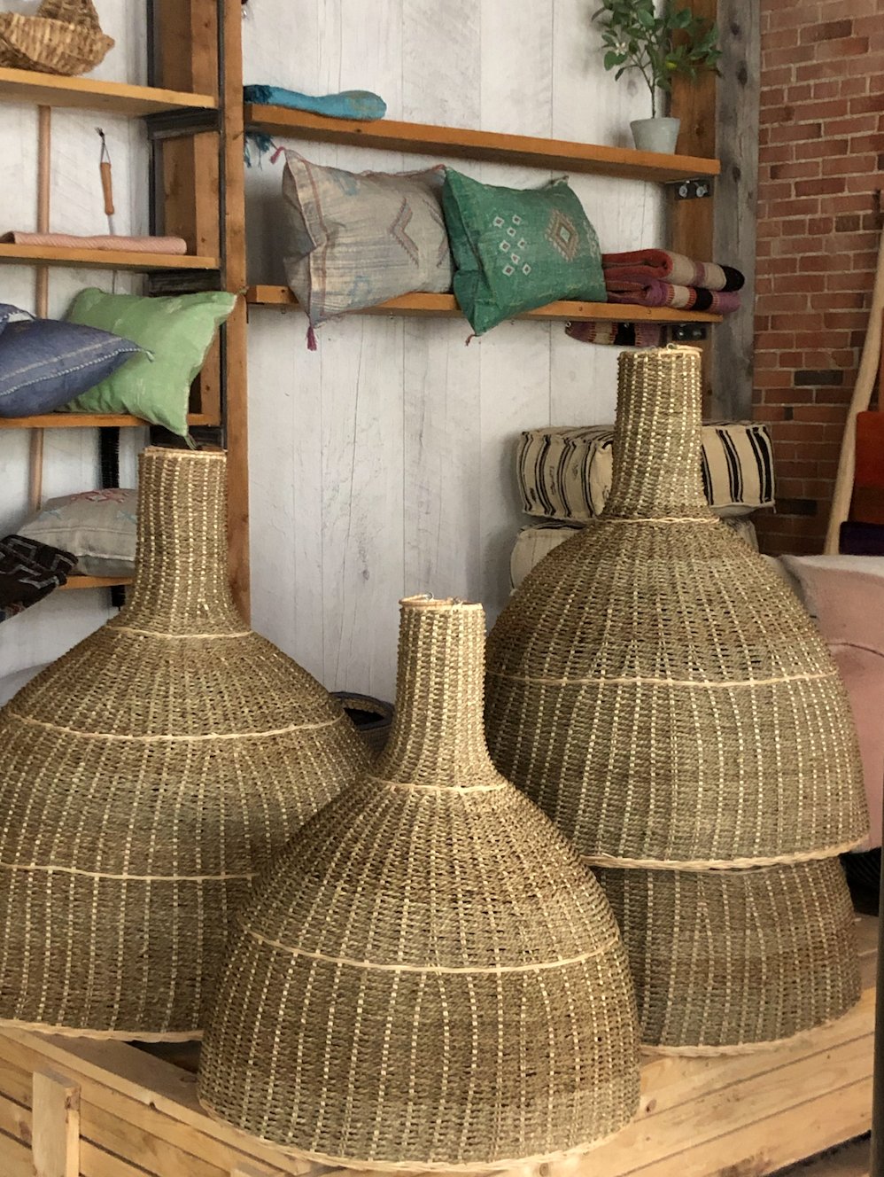 SEAGRASS CHIMNEY BASKET LAMP SHADE living-furniture Pepin Lighting 24D x 27H inch