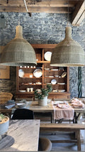 SEAGRASS CHIMNEY BASKET LAMP SHADE living-furniture Mano Plata   