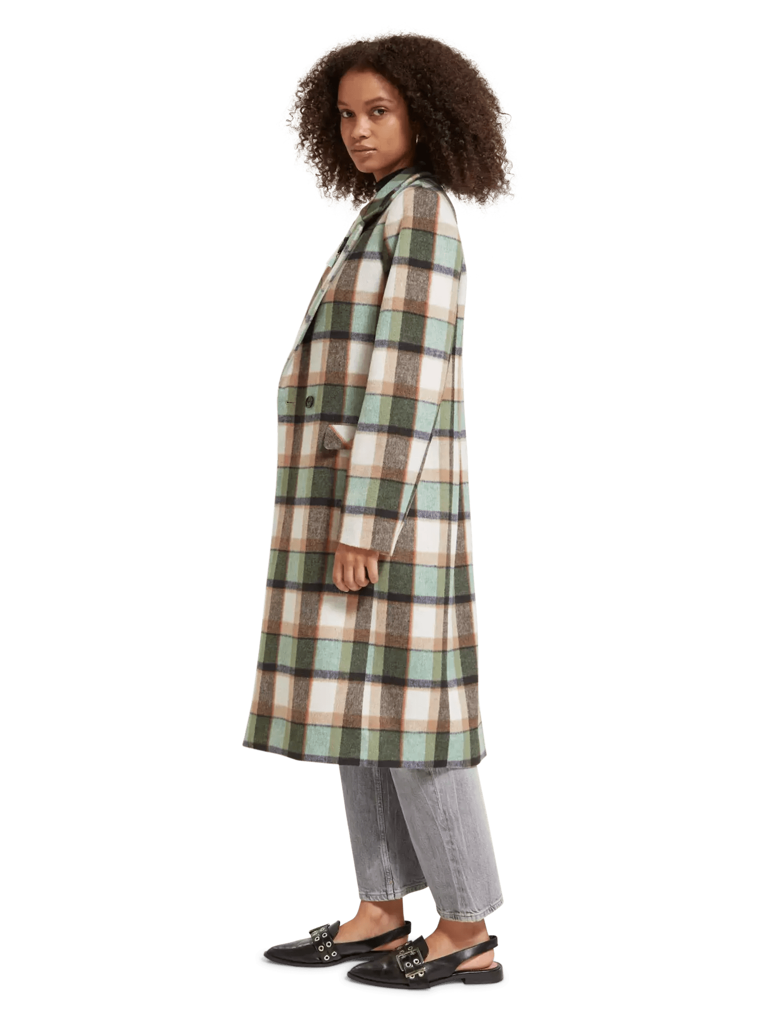 Single-breasted Wool-Blended Checked Coat clothing Scotch & Soda   