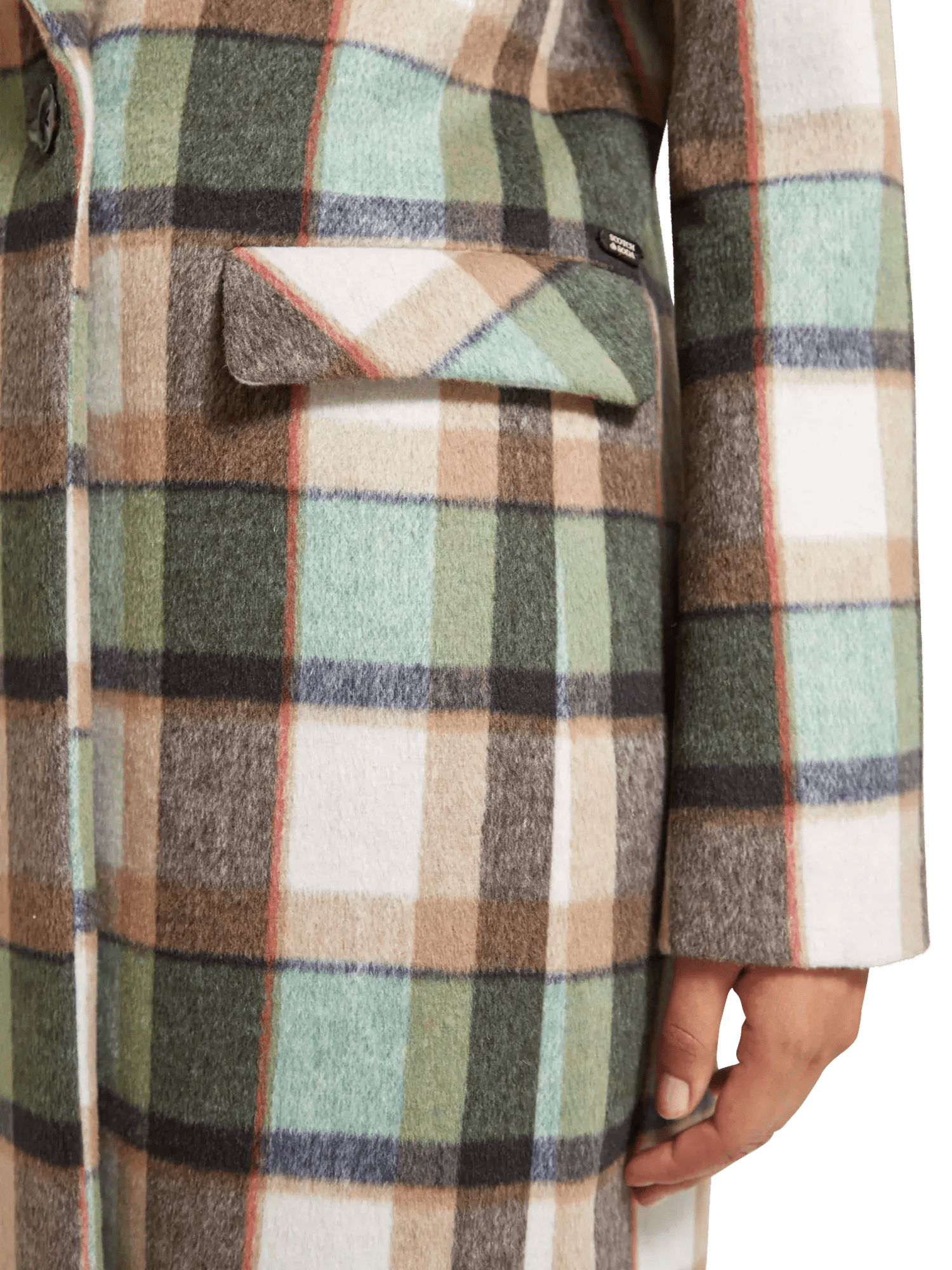 Single-breasted Wool-Blended Checked Coat clothing Scotch & Soda   