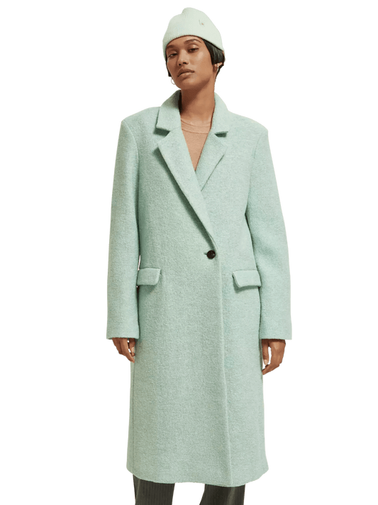 Single-Breasted Wool-Blended Coat clothing Scotch & Soda   