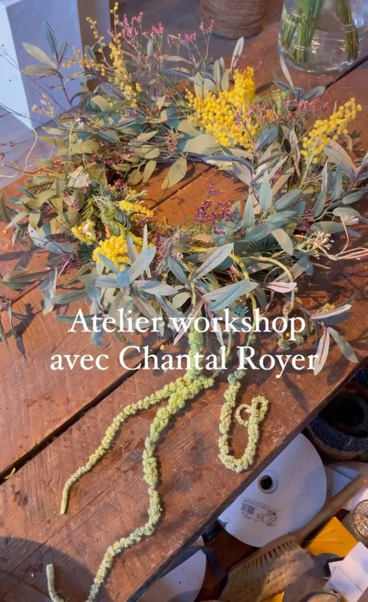 SPRING WREATH WORKSHOP Sunday March 24th - Join us for a spring workshop Arts & Crafts workshop Chantal Royer   