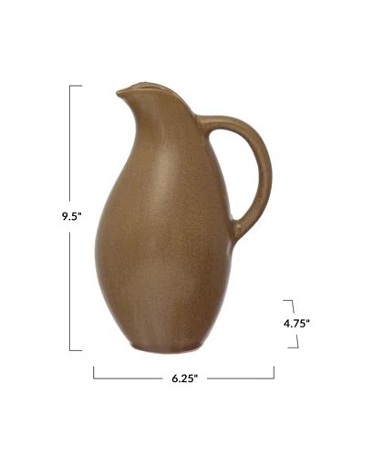 STONEWARE PICHER,  REACTIVE GLAZE, BROWN Dining-Kitchenware Bloomingville   