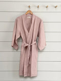 STONEWASH 100% FRENCH FLAX LINEN CLASSIC ROBE women-accessories onesky Dusty Pink SMALL IN STOCK