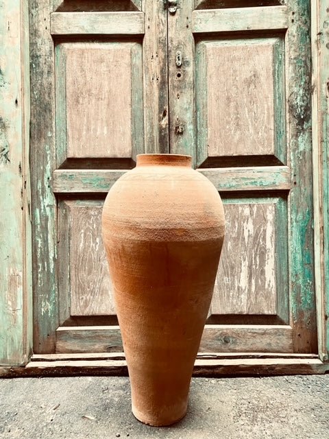 TERRACOTTA EXTRA LARGE VASES living-furniture Pepin Boho collab SIZE C: 36'' x 6''D top opening x 52''  