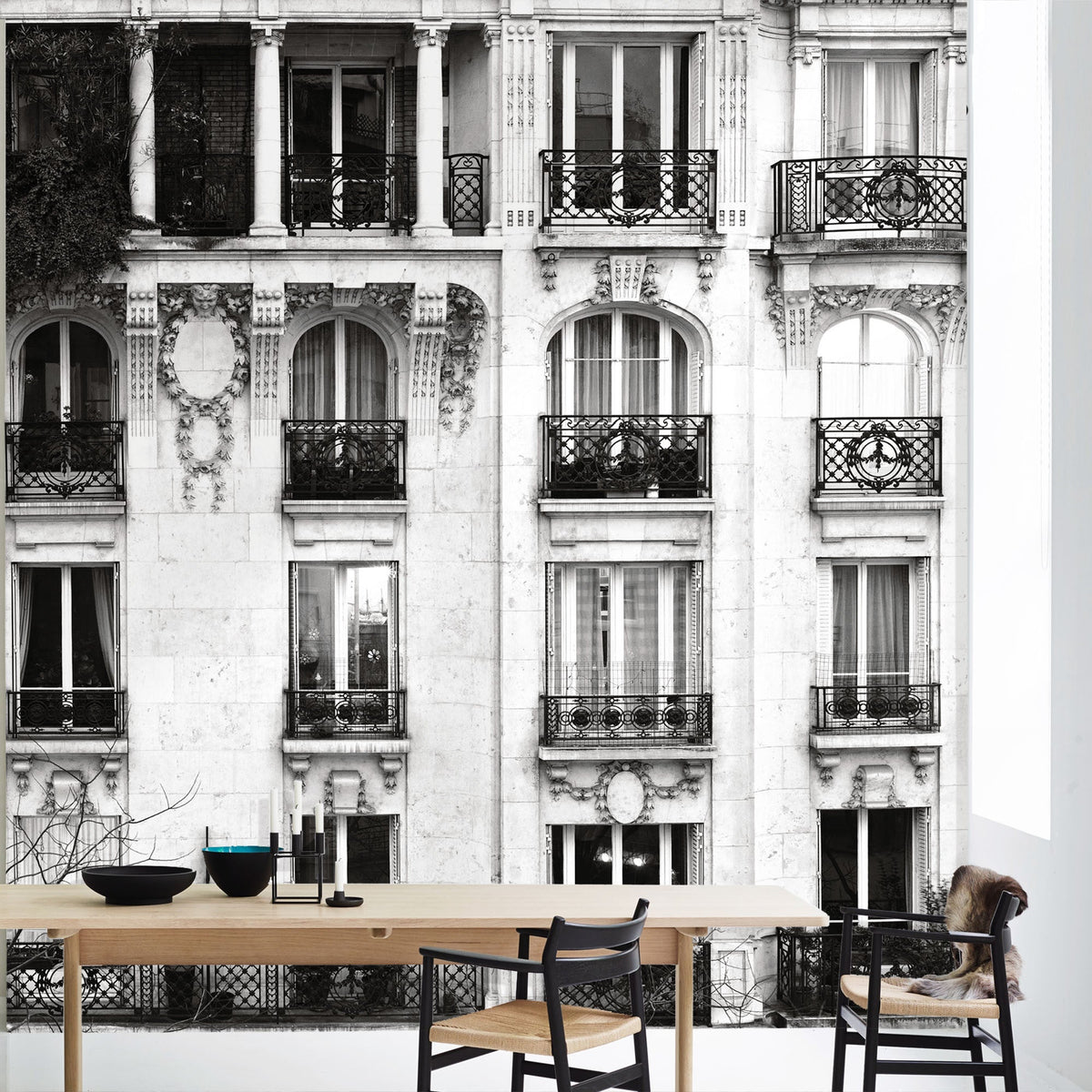 The Paris Windows Mural walldecor-wallmurals NumerArt   