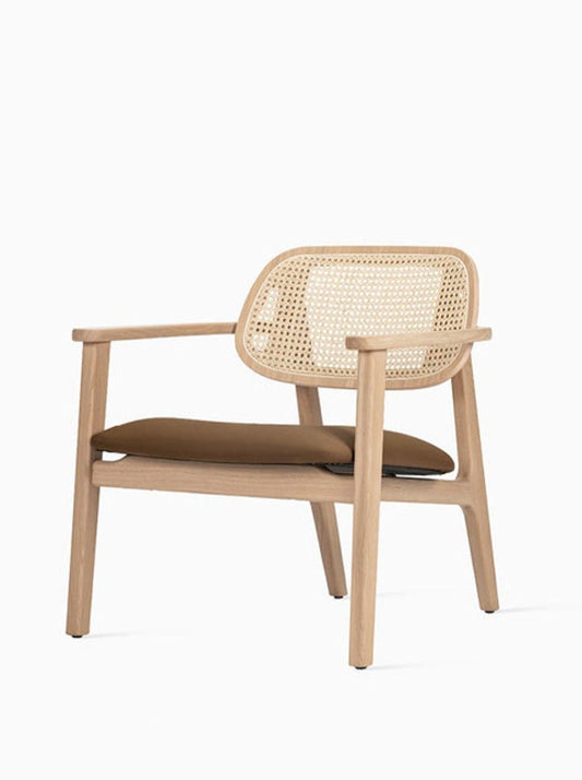 TITUS LOUNGE CHAIR - VINCENT SHEPPARD chair vincent Sheppard Natural oak / Chestnut faux leather  