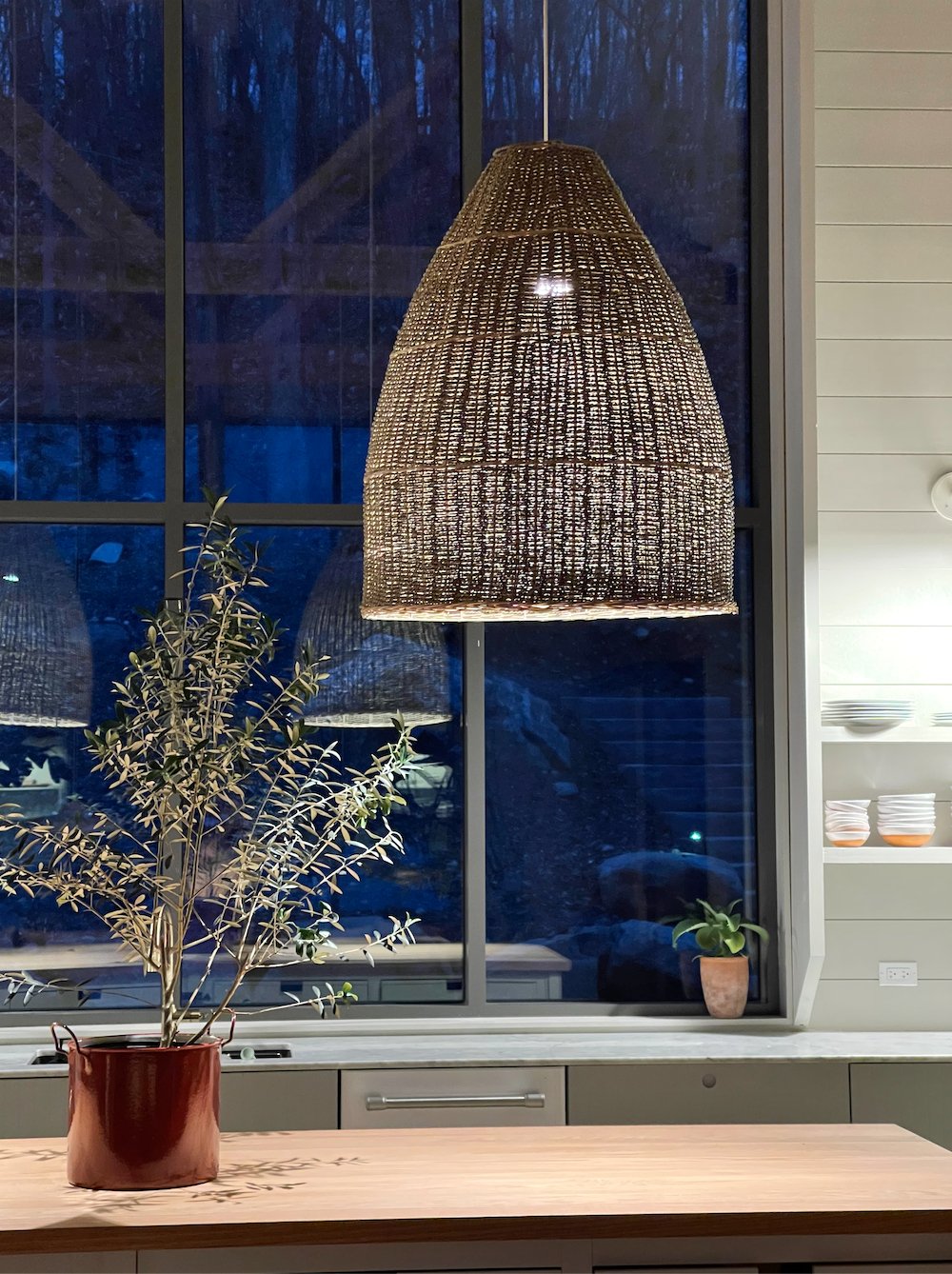 TOSCANY SEAGRASS BASKET LAMP SHADE living-furniture PepinShop 27''D x 331/2''H