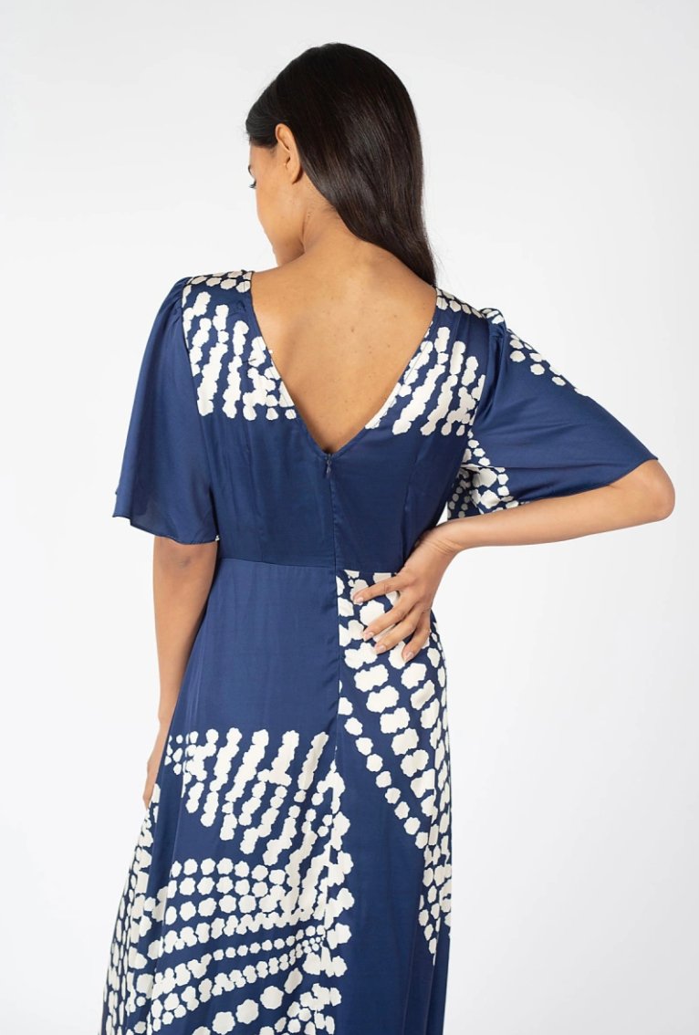 TRAFFIC PEOPLE - The Odes Rene Dress In Printed Navy women-accessories TRAFFIC PEOPLE   