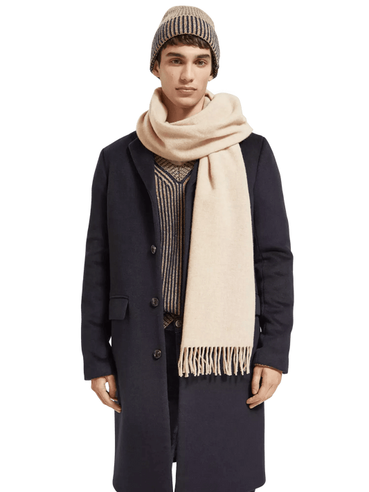 Unisex Wool Scarf Apparel & Accessories Scotch & Soda Beige  