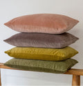 VELVET KANTHA STITCH PILLOW, GOLD living-decorative-object Indaba trading co   