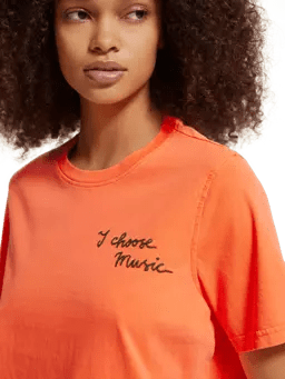 Washed T-shirt with chest artwork T-shirt Scotch & Soda   