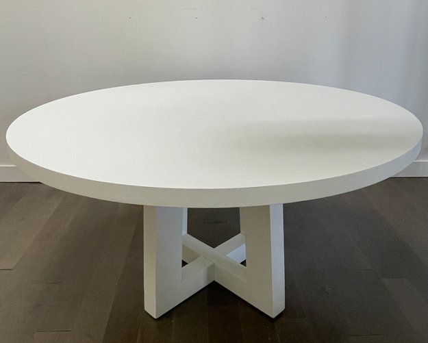 WHITE ROUND TABLE 60'' living-furniture PepinShop   
